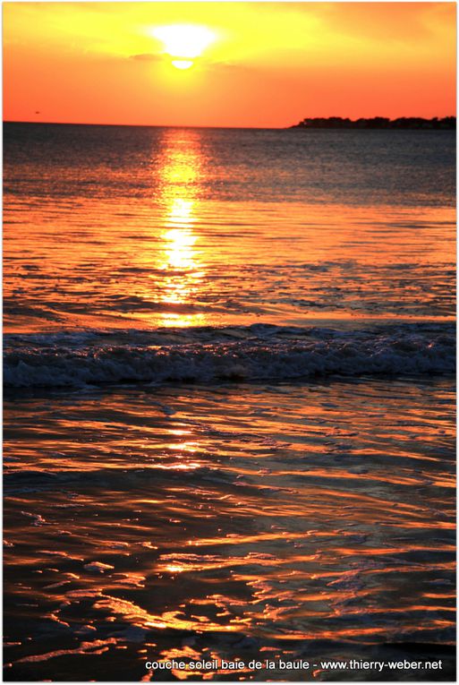 Couché de soleil baie de La Baule - Photos Thierry Weber Photographe de Mer Guérande La Baule