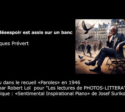 Le désespoir est assis sur un banc