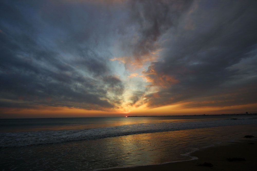 Couché de soleil baie de La Baule - Photos Thierry Weber Photographe de Mer Guérande La Baule