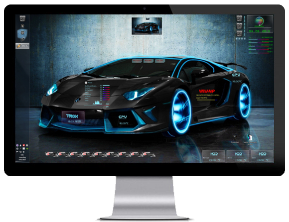 Tron lamborghini aventador Windows theme