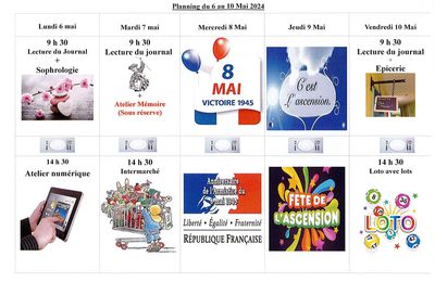 Planning semaine 19