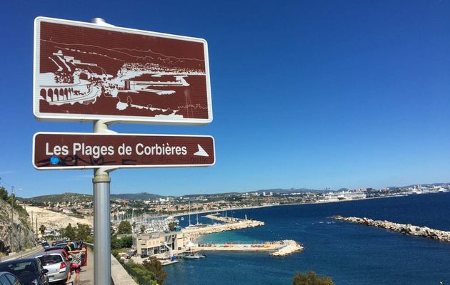 Marsactu - Plages de Corbières, le trajet se termine à pieds