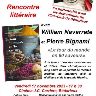 Rencontre littéraire William Navarette et Pierre Bignami