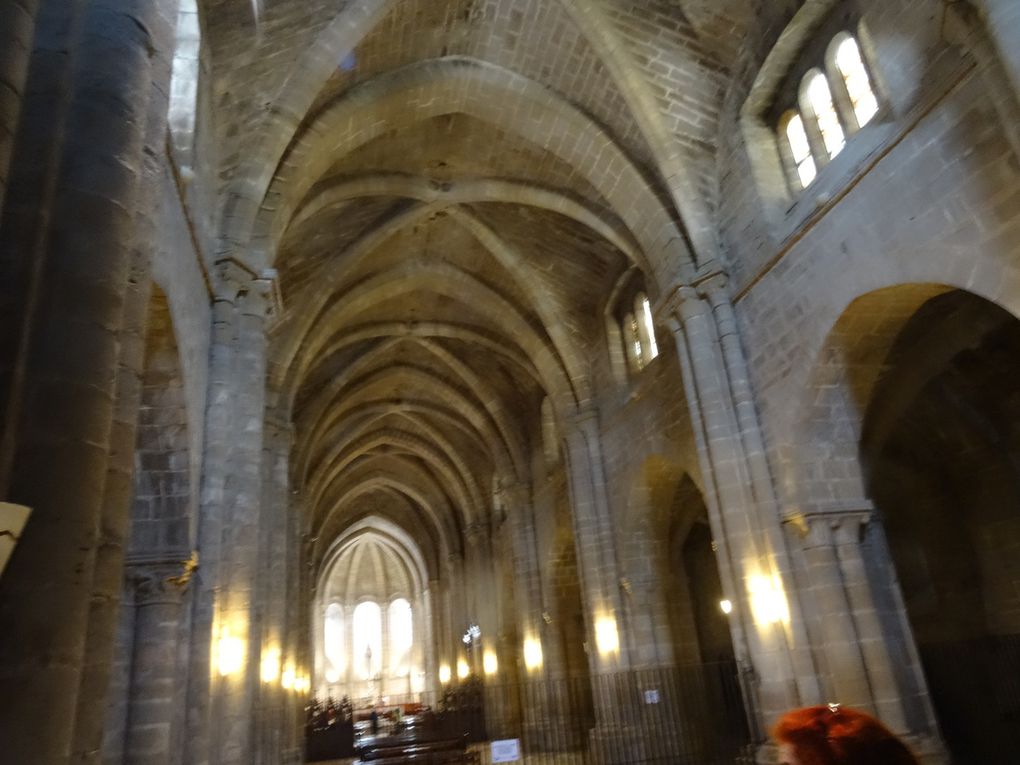 SANGUESA : portail de l'église - Monastère La OLIVA : Église, cloître - OLITE : Église, château