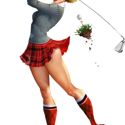 Femme - Blonde - Sexy - Golf - Render-Tube - Gratuit