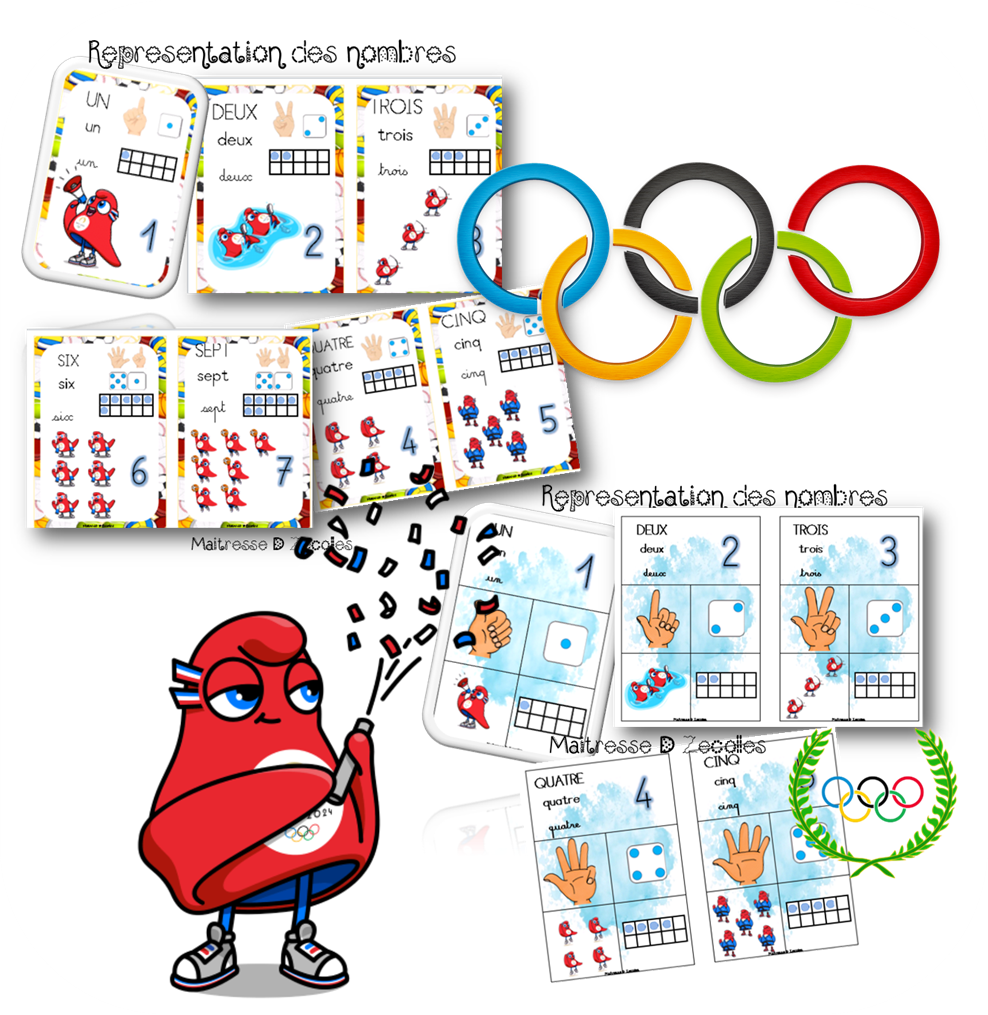 Pages De Garde Cahier Du Jour Magie Jeux Olympiques : Les différentes représentations des nombres avec Phryge -  Mes tresses D Zécolles