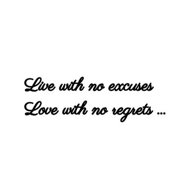 Vivre sans excuses, vivre comme on veut, vivre tout simplement.