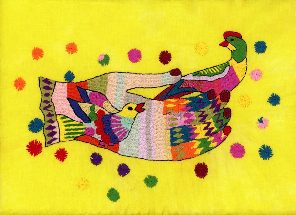 Migration textile - Oiseaux afghans