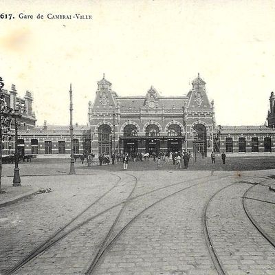 Cartes anciennes imprimables -  Cambrai - Nord - Gare de Cambrai-ville