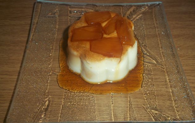 Flan vanille - ananas sur lit caramel !!!