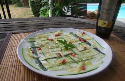 Carpaccio de courgettes au parmesan