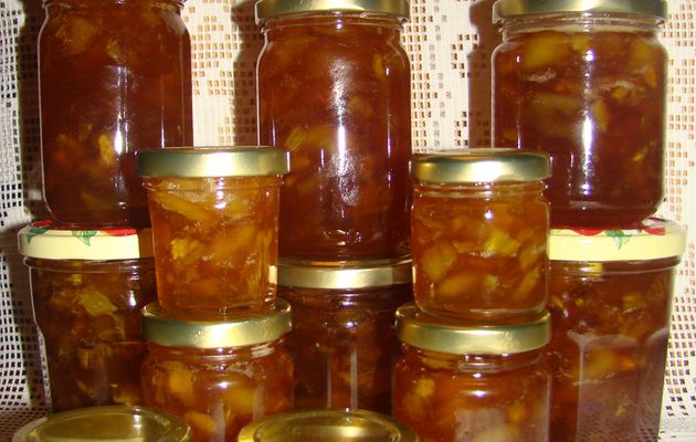 CONFITURE PECHES BLANCHES ET ANANAS