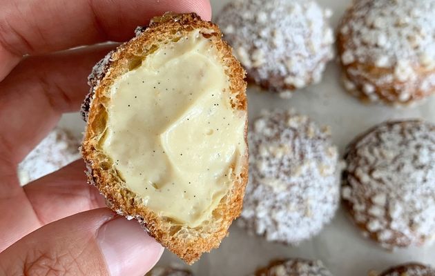 Chouquettes fourrées à la crème pâtissière vanille 2.0