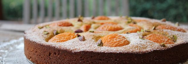 Moelleux aux abricots et pistaches sans gluten et sans lactose