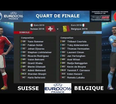 EURO 2016-Quart:SUISSE-BELGIQUE