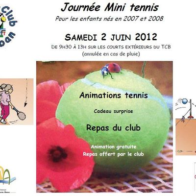 JOURNEE MINI TENNIS LE 2 JUIN 2012