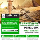 PERIGUEUX-Formation radiesthésie : Pendule 2: Pendule égyptien, dessins actifs,