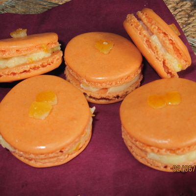 Macaron oranges confites