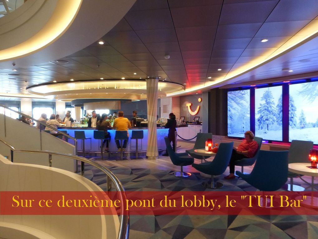 Bienvenue à bord du Mein Schiff 1. Une nouvelle fois, nous remonterons les ponts un à un, d'arrière en avant.