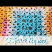 Super easy crochet: V Stitch Square