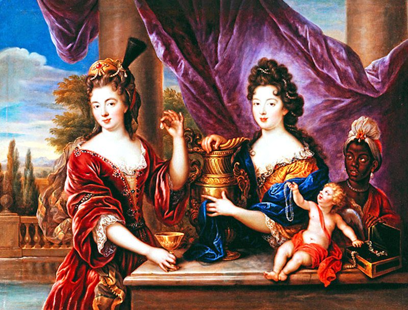 Portrait de la duchesse du Maine en Cléopâtre et portrait présumé de Mademoiselle de Nantes