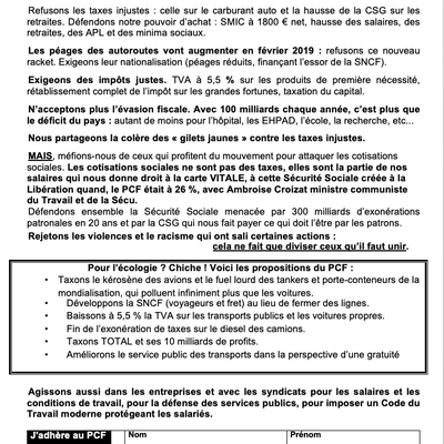 PCF Arras: Faisons converger nos colères (tract)