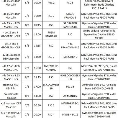 Programme du 7-8 mars