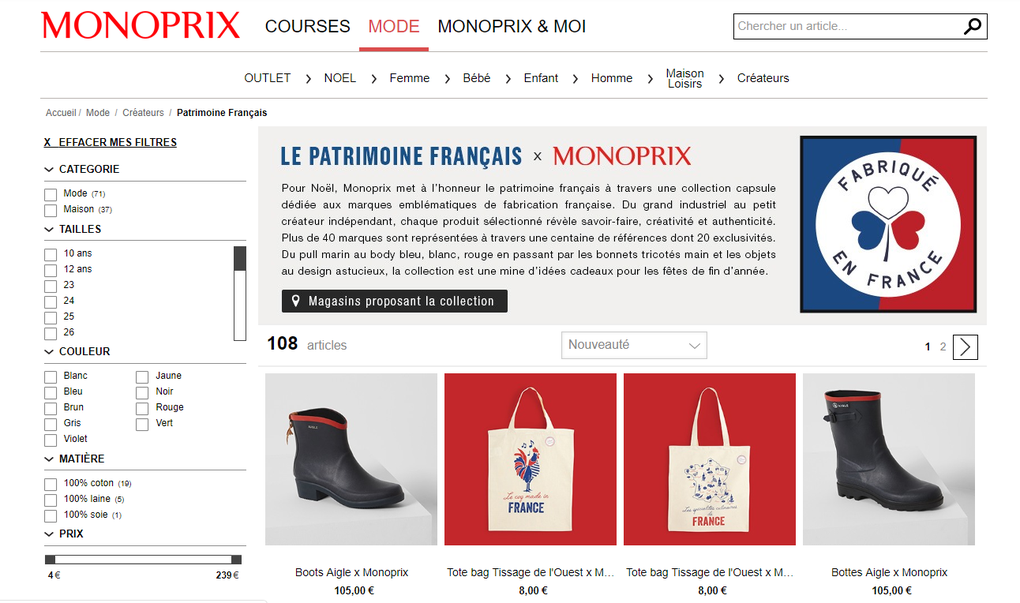 Pour Noël, Monoprix fait la promotion de producteurs locaux... un esprit ''Prisunic'' ? 