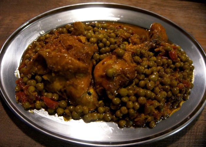 recette cari poulet au petit pois