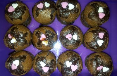 fondant au chocolat dans moule à mini muffins