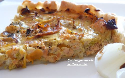 Tarte feuilletée au saumon 