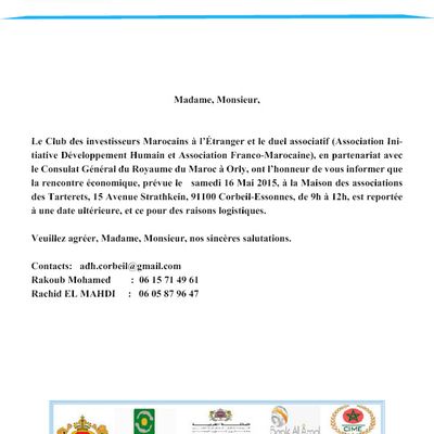 "Annulation du colloque" 