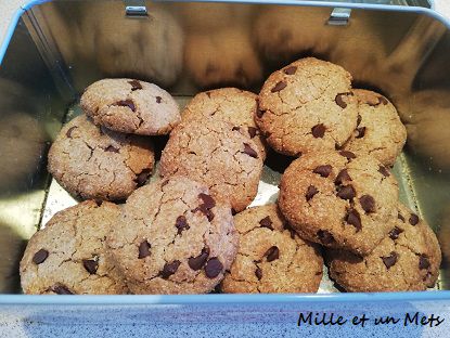 Cookies à la farine de riz-châtaigne &amp; aux pépites de chocolat