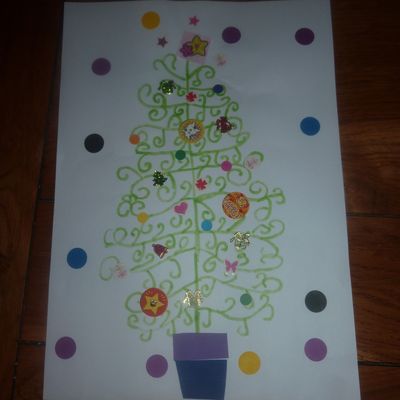 Dessin de Noël par ma grande fille