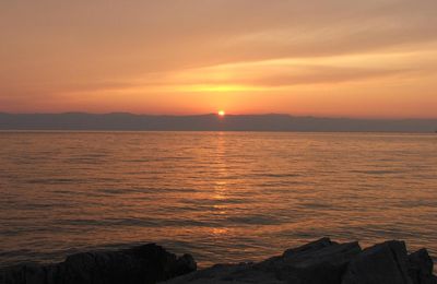 Sunrise on the sea, Brsec, Croatia