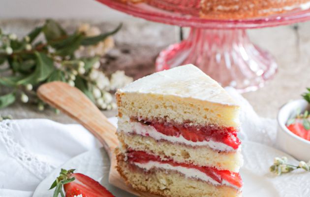 Shortcake aux fraises (fraisier simplifié)