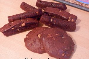 Fingers cookies cacao-chocolat-cannelle à la farine d'épeautre (ou complète ou sinon classique)
