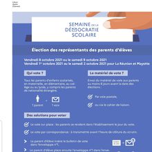 Informations utiles concernant l'élection des parents d'élèves