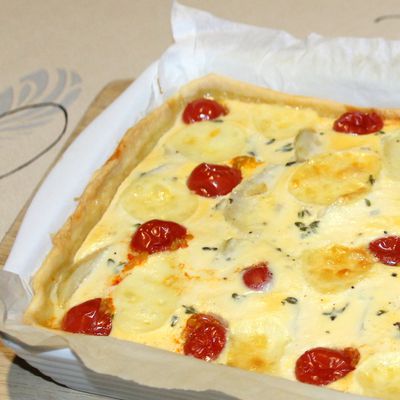 Tarte aux artichauts et aux tomates cerises ( 2 versions )