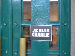 A la mairie des Andelys après la mobilisation de Charlie Habdo....
