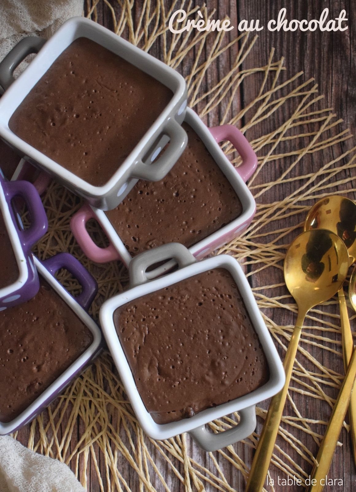 Crème chocolat ingrédients seulement