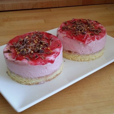 Bavarois à la framboise (et un peu de chocolat)