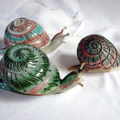 Escargots en céramique