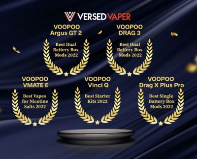 VOOPOO a remporté le prix du meilleur VAPE dans de nombreuses catégories sur VERSED VAPER