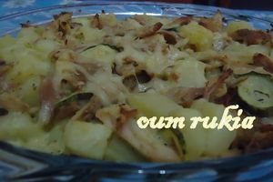 Gratin de pommes de terre et poulet