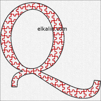 Alphabet puzzle: la lettre Q