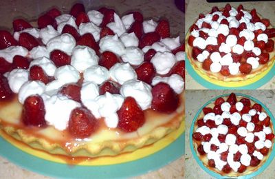 Realisation d'une tarte aux fraises