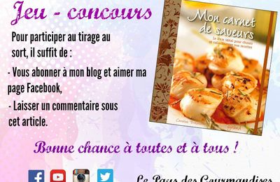 Jeu - concours : gagnez l'ouvrage "Mon carnet de saveurs"