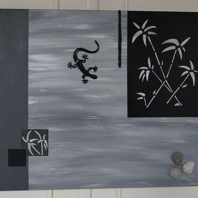 Triptyque Lézard Gris "la suite"