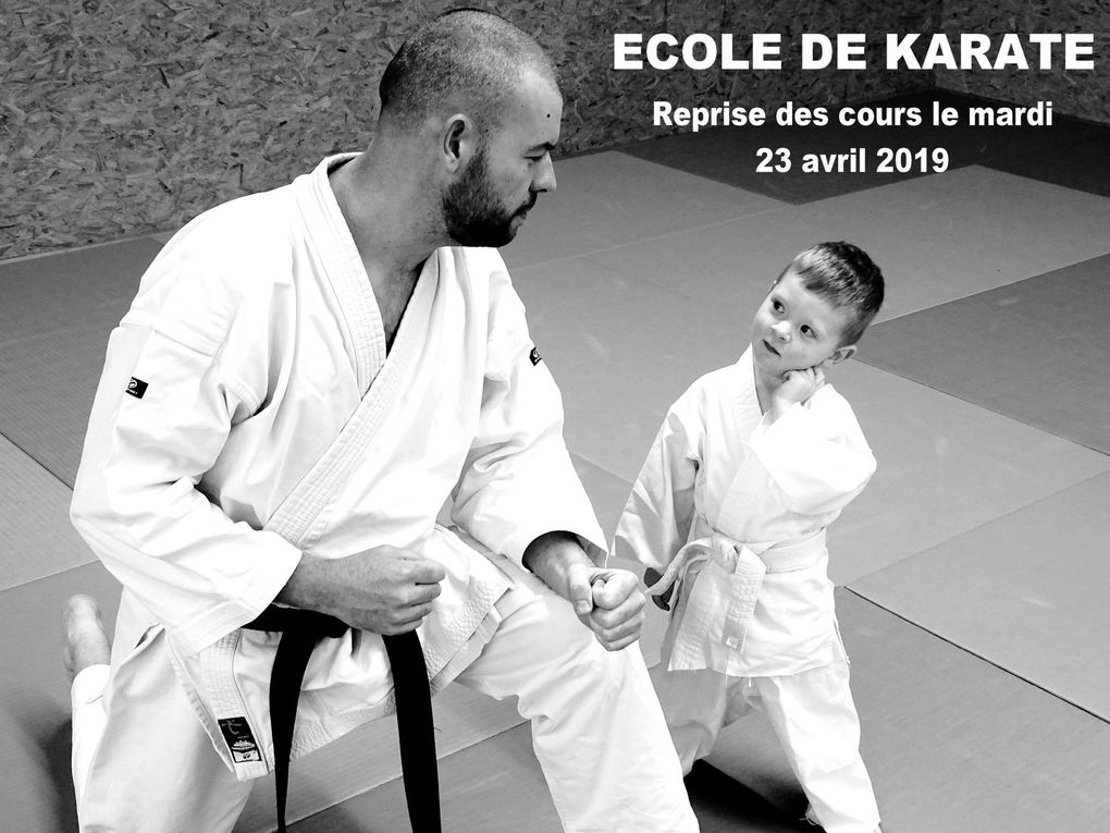 ECOLE D’ARTS MARTIAUX / ECOLE DE LA VIE 06 62 01 68 00 / clubdekarate44@gmail.com  Reprise des cours à partir du mardi 23 avril 2019 pour les Ecoles de Karaté de GENESTON, VERTOU et SAINTE PAZANNE.